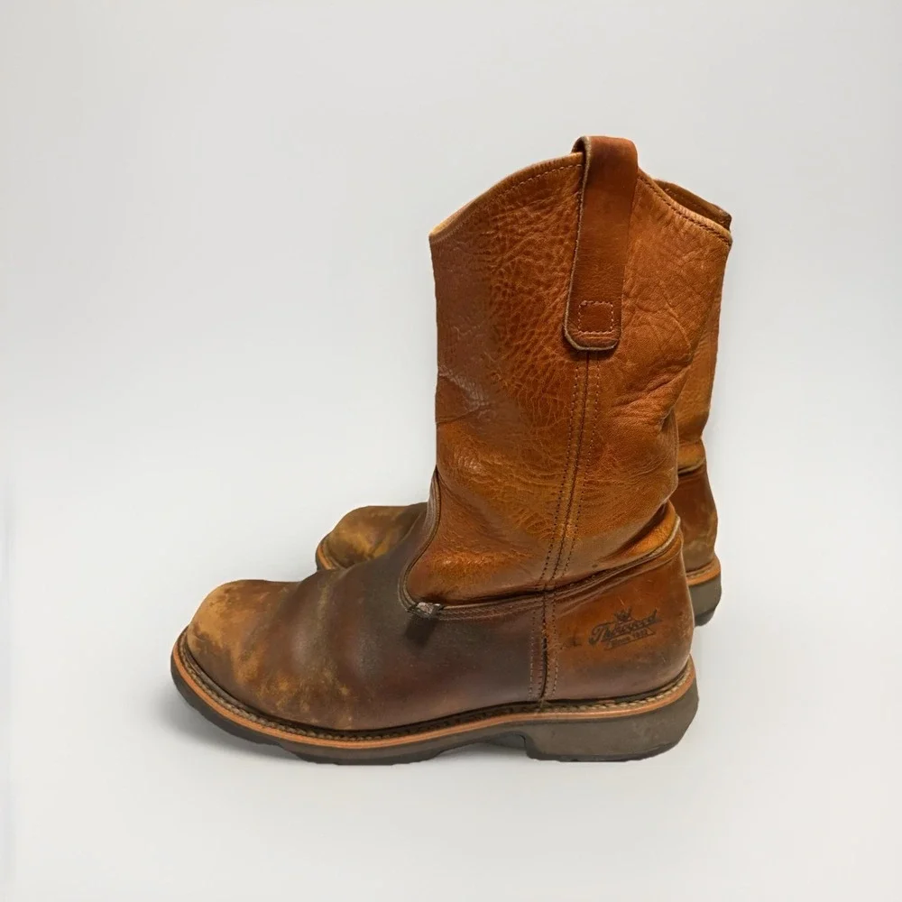 Thorogood American Heritage 814-4208 Tobacco Leather‎ Boots. REPAIR NEEDED